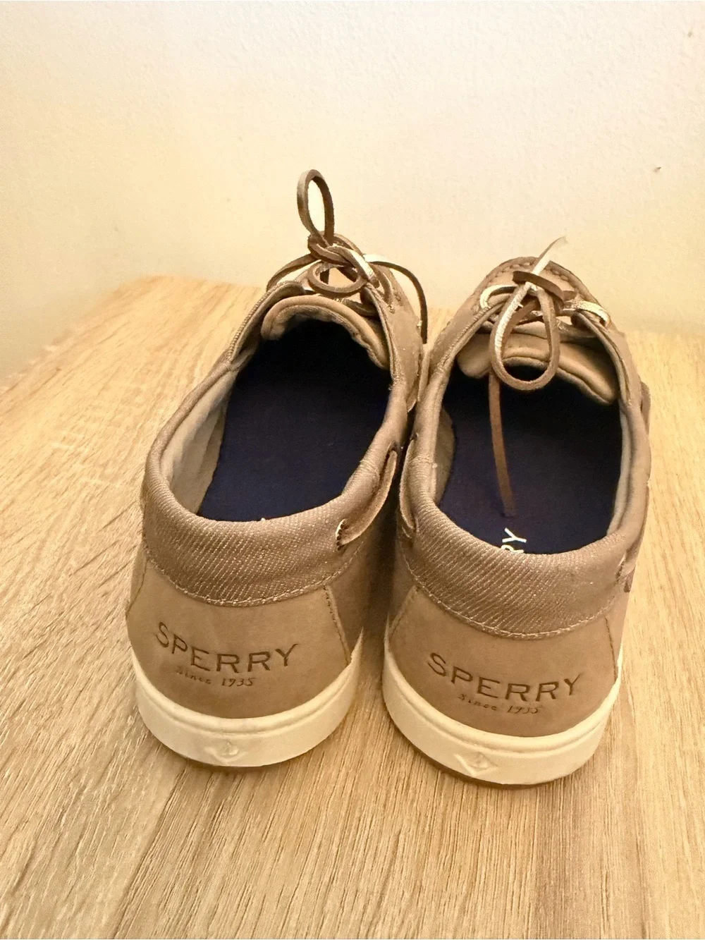 Sperry Tan Boat Shoes Leather Shoes Size 8.5
